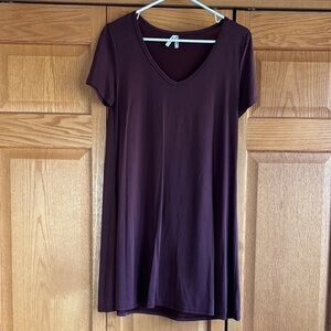 Mudd Deep Purple V-Neck Dress